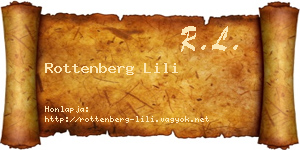 Rottenberg Lili névjegykártya